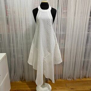 FAME AND PARTNERS | White Eyelet Halter Handkerchief Hem Dress - NWT Size 6